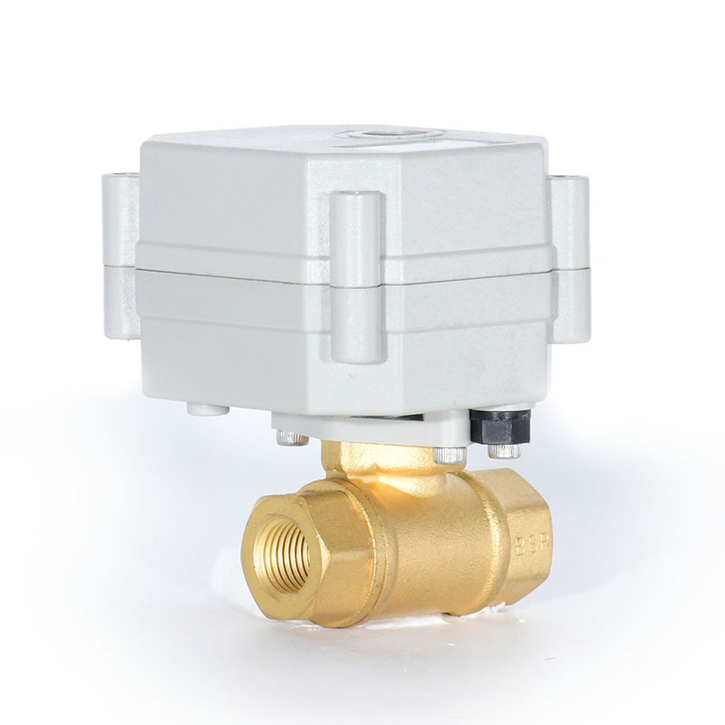 Switch Type - 3/8'' Brass 2-Way Indicated Electric Motorized On-Off Ball Valve
