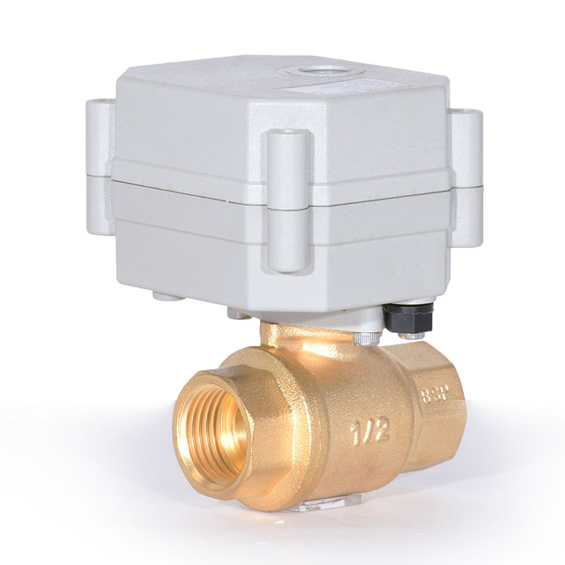 Switch Type - 1/2'' Brass 2-Way Indicated Electric Motorized On-Off Ball Valve