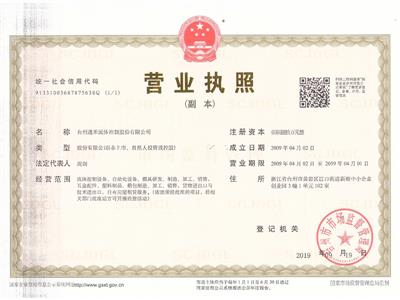 Tonghe Shares Business License