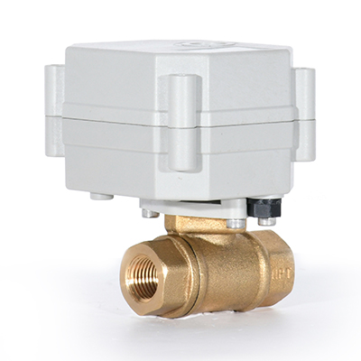 Switch Type - 1/4'' Brass 2-Way Indicated Electric Motorized On-Off Ball Valve