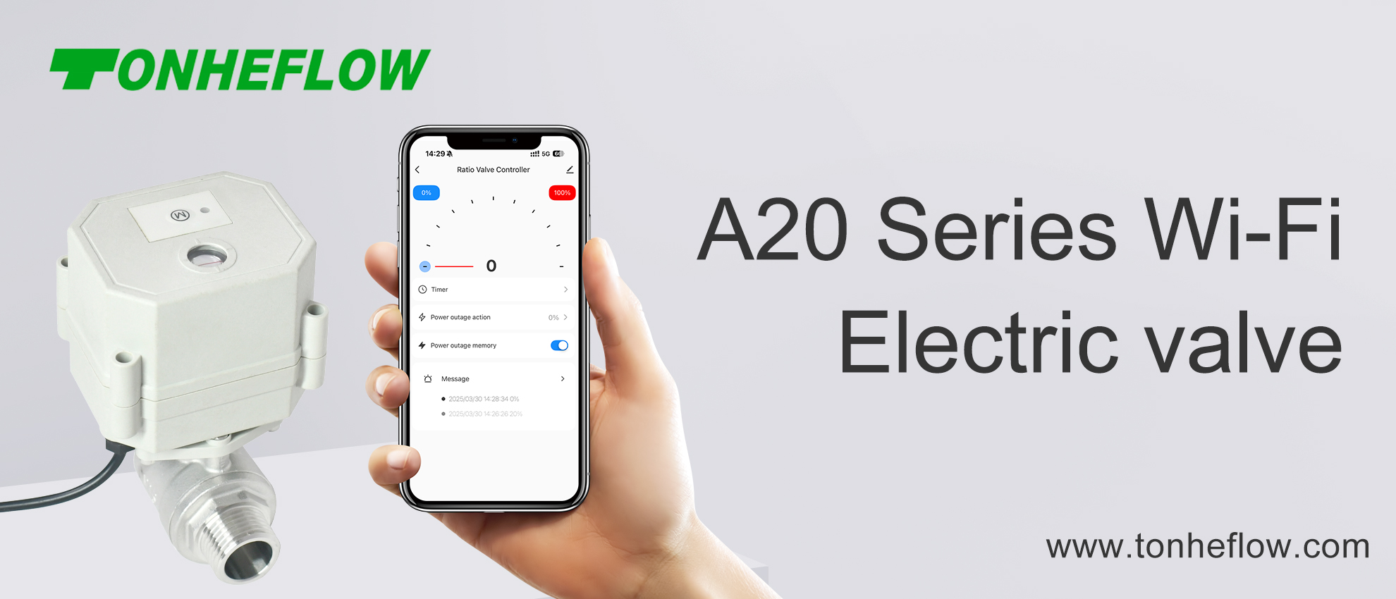 TONHEFLOW | A20 Series Wi-Fi Valve: The Expert in Intelligent Fluid Control in a Small Volume