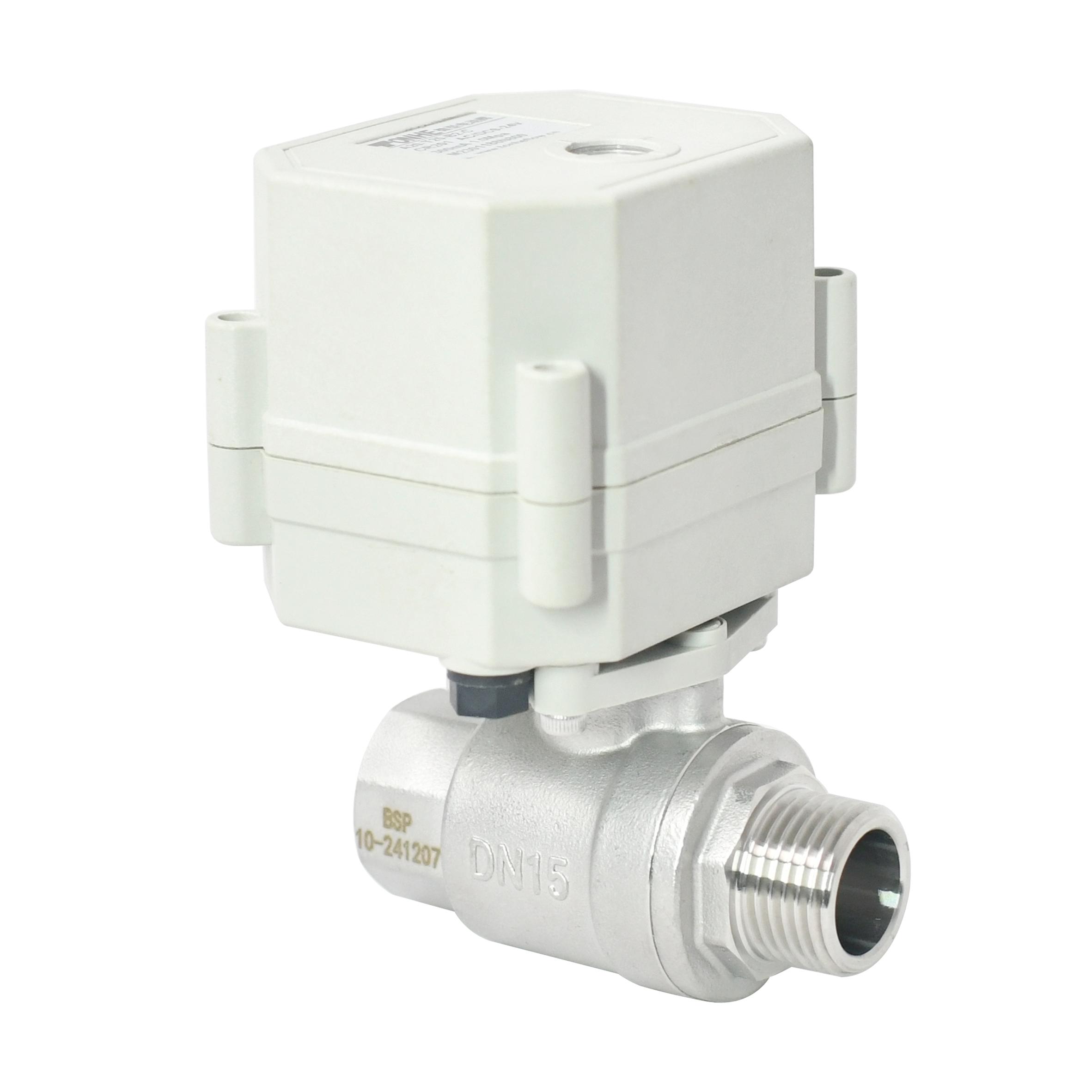 Switch type -DN15 Female-male Thread Electric SS304 Ball Valve